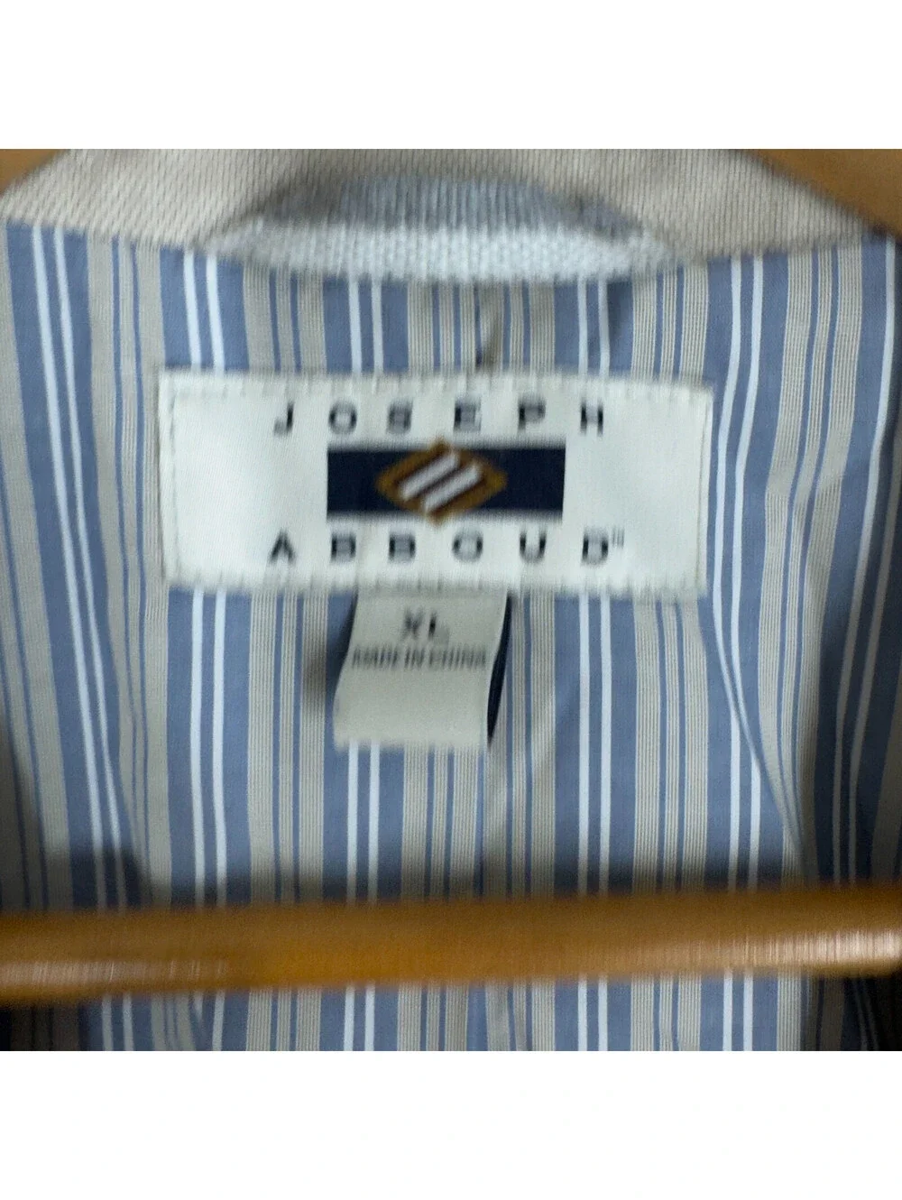 Joseph Abboud Blazer Men XL Beige Button Up Collared Long Sleeve Cotton Lined